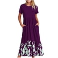 thumbnail image 1 of Mefallenssiah Robe Imprimée à Manches Courtes et Col Rond pour Femmes, 1 of 5