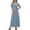 Light Blue, variant on DeHolifer Women's Dresses Spring Boho Floral Maxi Dresses Casual Short Flutter Sleeve Smocked Flowy Summer Dress Yellow S
