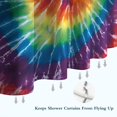 thumbnail image 6 of Colorful Tie Dye Pattern Shower Curtain 72"x84" ,Bathroom Decorative Shower Curtains Set with 12 Hooks,Modern Waterproof Washable Shower Curtain, 6 of 6