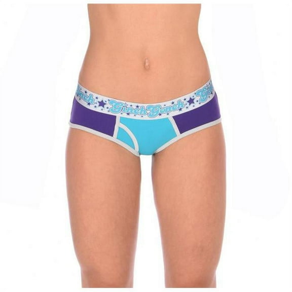 Ginch Gonch W707211-M Womens Boyfriend Brief, Purple - Medium