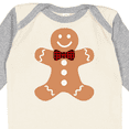 thumbnail image 4 of Inktastic Cute Gingerbread Man with Red Plaid Bowtie Boys or Girls Long Sleeve Baby Bodysuit, 4 of 5