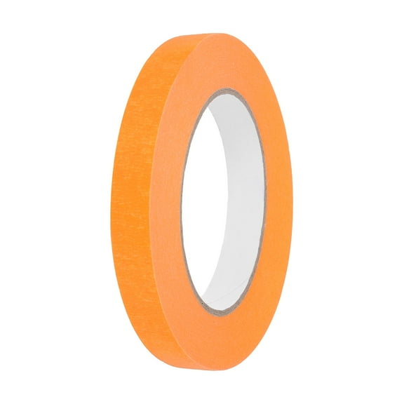 9/16" x 54.5 Yard Colorful Masking Tape Crepe Paper Masking Tape, Orange