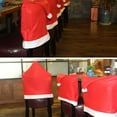 thumbnail image 6 of Spencer Set of 4 Christmas Santa Claus Red Hat Chair Back Covers Dining Chair Slipcovers for Dining Room Christmas Holiday Festive Decor, 6 of 8