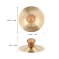 thumbnail image 3 of MasteelfCA 1 Pair Hand Cymbals Dancing Cymbal Instrument Rhythm Percussion Instrument Finger Cymbals With Handles, 3 of 8