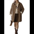 thumbnail image 3 of Chaqueta Vaquera Holgada con Botones de Gran Tamaño para Mujer Marrón M, 3 of 10