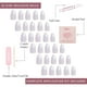 thumbnail image 4 of Holo corto de color blanco almendra Glamnetic Entranced Press-On Nails, 4 of 6