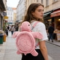 thumbnail image 4 of Mochila de tortuga para niñas. Mochila de tortuga monísima para viajes en familia, uso diario, festivales, actividades al aire libre, cumpleaños, colegio, niñas y niños, 4 of 5