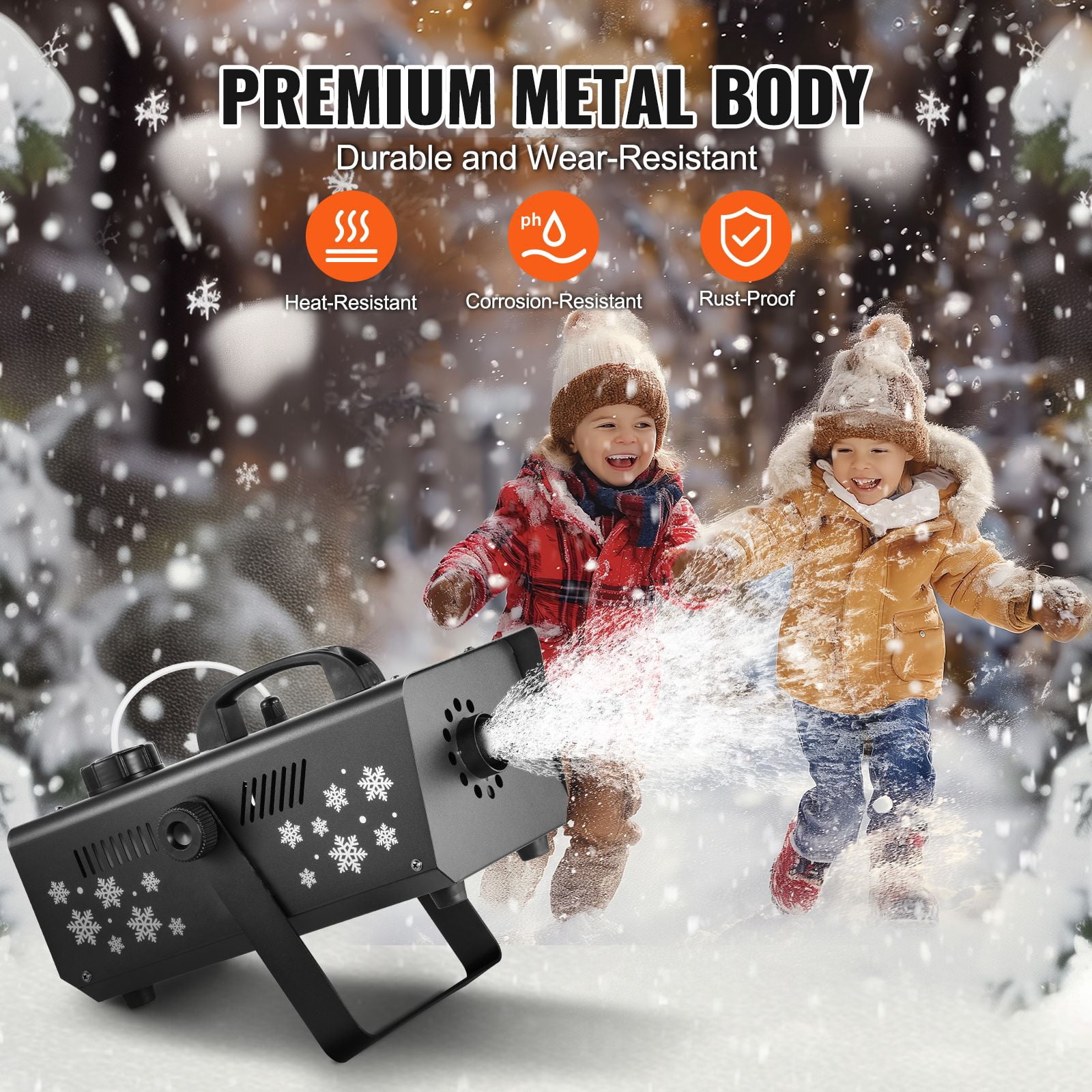 Snow Machine, 650W Wireless Remote Control Snow Maker Machine with 1L Tank High Output Portable Artificial Snowflake Machines for Christmas Holidays Parties Wedding Stage Effect