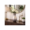 thumbnail image 3 of Glass Vase with Metal Rim for Living Room Decor - Modern Home Decor Accents with Gradient Finish - Decorative Flower Vase for Room, Bedroom, House, Office, and Table Styling - 13", Brown & Ivory, 3 of 13