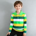 thumbnail image 5 of FAHXNVB Boys Long Sleeve T-Shirts Soft Cotton Stripe Bear Print Casual Tees Tops Comfortable Trendy Pullover Shirts 3-15 Years, 5 of 5
