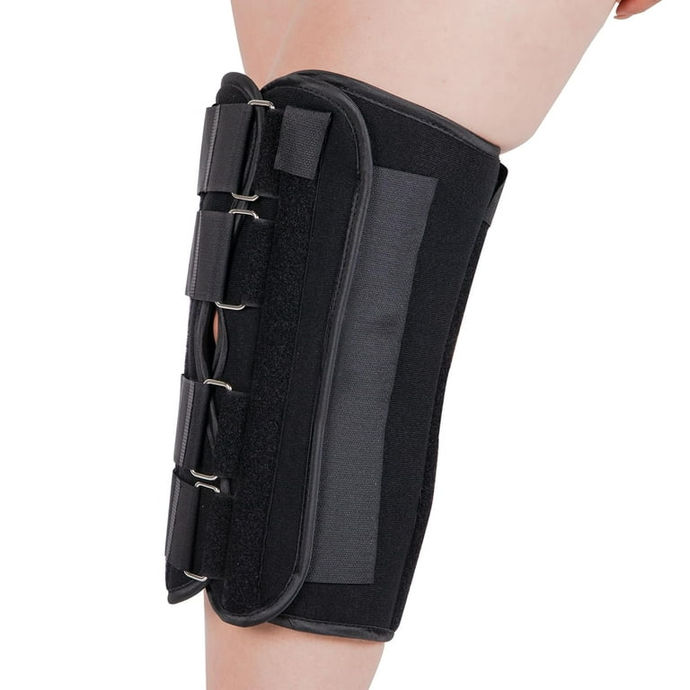 Alpha Medical 18” Long Adjustable Three Panel Orthopedic Knee Immobilizer –  Supportive & Adjustable Side Panels – Knee Brace Stabilizer – Knee