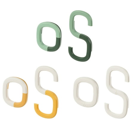 

Plastic Hanging Hook Versatile: 6PCS Foldable S Hook Closet Rod Hooks for Home