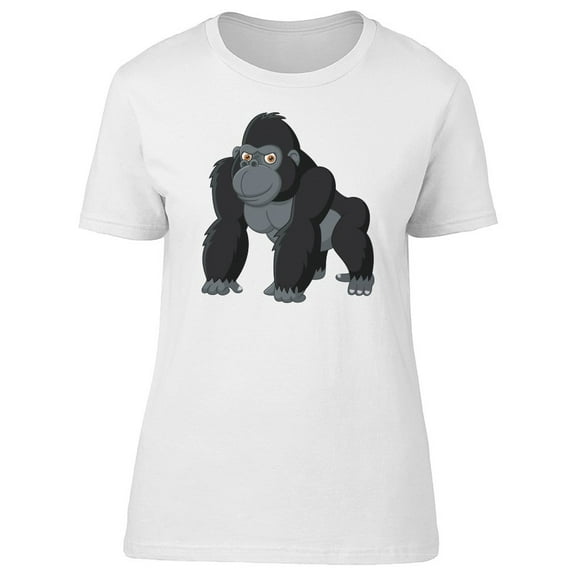Funny Gorilla Cartoon Tee Women's -Image by Shutterstock