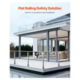 thumbnail image 2 of Cable Railing Post 36 Inch, Stainless Steel Deck Railing Post with Pre-Drilled Holes, Horizontal Cable Railing System Kit for Stair, Deck, Porch - Silver, 2 of 7