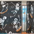 thumbnail image 2 of Splicing Pattern Skateboarding Skeletons Haloween Semi Sheer Curtains Window Voile Drapes Panels Treatment-55X84in for Living Room Bedroom Kids Room, 2 of 4