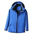 thumbnail image 2 of Royisotas Mens Waterproof Jackets Windproof Long Sleeve Coats Winter with Hood Pockets Outdoor Rain Jackets for Men Big and Tall, 2 of 5