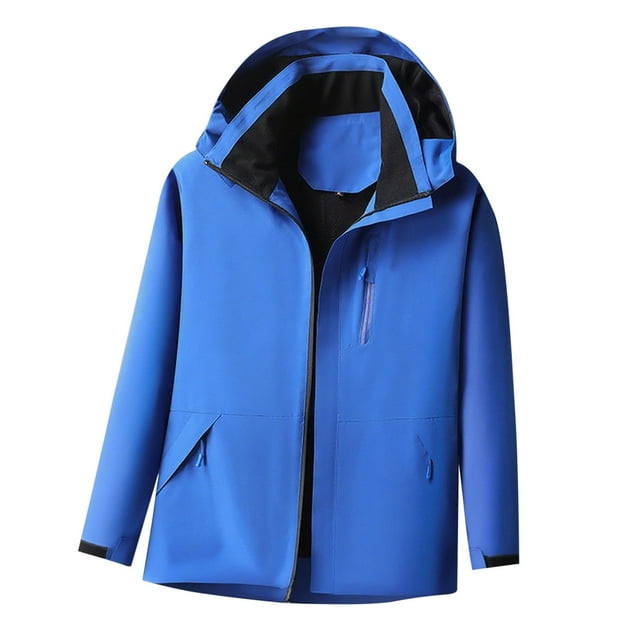 Bocqde Coupe-Vent Léger à Capuche pour Hommes Mode Décontractée Veste à Fermeture Éclair Complète avec Poches Vestes de Sport Imperméables pour Randonnée