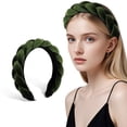thumbnail image 1 of GAXIRE Diadema trenzada, diadema trenzada gruesa, aro para el cabello acolchado vintage, accesorio elegante para el cabello, 1 of 7