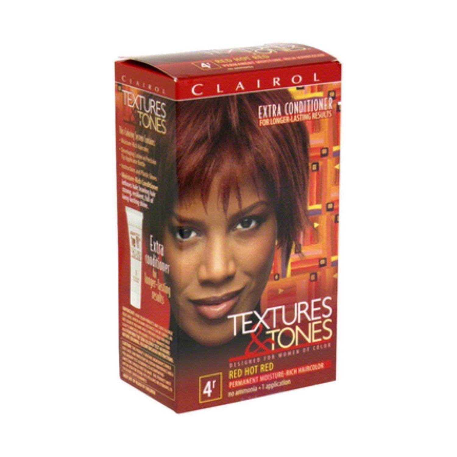 Textures & Tones Permanent Hair Color Kit 4R Red Hot Red,Pack of 3