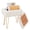 Cream, variant on IVV Vanity Stool Ottoman with Storage, Faux Fur Soft Padded Footstools Makeup Seat with Golden Metal Legs & Anti-Slip Adjustable Feet, Black
