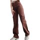 thumbnail image 3 of Pantalones vaqueros cargo de pierna recta para mujer, cintura alta, ajuste relajado, pantalones cargo de mezclilla, pantalones casuales holgados con bolsillo con solapa, 3 of 5