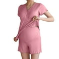 thumbnail image 4 of Hauaitttt Women Pajama Sets Soft Comfortable Nursing Sleepwear Maternity Pajama Set for Breastfeeding Moms Postpartum Loungewear with Built In Bra Christmas Pajamas for Women plus Size Snowflake, 4 of 4