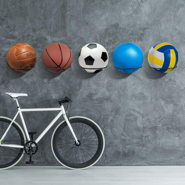 Basketball Display Stand Football Holder Wall-Mount Support Ball Rack Ring  P9I9 