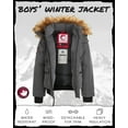 thumbnail image 2 of CANADA WEATHER GEAR Boys' Winter Coat - Heavyweight Bomber Parka Ski Jacket (Size: 8-20), 2 of 7