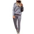 thumbnail image 2 of Njoeus Hoodies For Women Fall Fashion For Women Women Solid Color Leisure Time Hood Sweater Athletic Wear Long Sleeves Suit Women'S Clothing On Clearance, 2 of 8