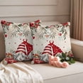 thumbnail image 2 of Outdoor Pillow Covers 26 x 26 Inches, Red Floral Valentine's Day Waterproof Throw Pillow Cover Set of 2, Gnomes Botanical Gifts Rustic Decorative Square Cushion Covers for Patio/Tent/Couch/Garden, 2 of 8