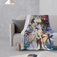 thumbnail image 2 of Genshin Impact Anti-Pilling Flannel 32"X48" Super Soft Plush Air Condition Quilt Fluffy Warm Cozy Decorative Blankets, 2 of 7