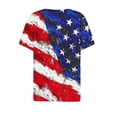 thumbnail image 4 of jobturf Womens Summer Shirts Casual Crew&nbsp;Neck American Flag Graphic Tees Ladies Blouses 4th of July Trendy Short Sleeve Patriotic Tops S-XXXL, 4 of 7