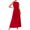 Red, variant on Xihbxyly Women's Casual Dresses Summer Boho Solid Print Off the Shoulder Long Dress Leisure Slim Fit Sleeveless Dresses
