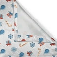 thumbnail image 4 of Ambesonne Christmas Valance Pack of 2, Noels Presents, 54"X18", Scarlet Blue Beige, 4 of 5