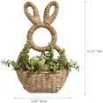 thumbnail image 7 of Bunny Basket Hanging Wall Pocket Spring Decor, Hand Woven Wicker Easter Bunny Basket Wall Pocket,for Decorations,1 * Decorative Basket, 7 of 7