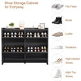 thumbnail image 7 of Rugerasy Wooden Shoe Organizer with Adjustable Shelf,Shoe Cabinet with 3 Flip Drawers,Shoe Storage for Entryway,Hidden Shoe Cabinet for Hallway,Living Room,Black, 7 of 7