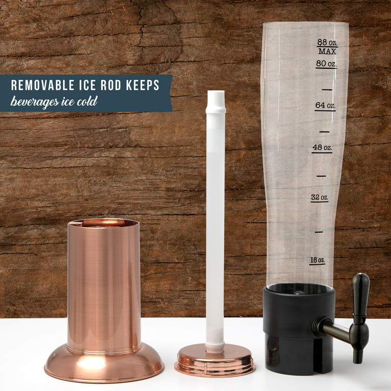 HUBERT® 88 oz Tower Ice Chamber Beverage Dispenser