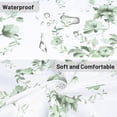 thumbnail image 3 of Sage Green Floral Shower Curtain Aesthetic, Plant Spring Light Green Flower Decorative Shower Curtains for Bathroom 72" W x 72" L, 3 of 7