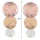 thumbnail image 3 of Pendientes de mujer con hebilla geométrica de oro mate y plata Pendientes colgantes vintage para mujer, 3 of 6
