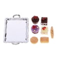 thumbnail image 2 of HILABEE 8 Pieces/set Miniature Decoration Dessert Pastry Cakes Plate Set Kitchen, 2 of 9