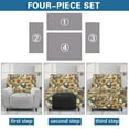 thumbnail image 6 of Xixirimido Rooster Eggs Retro Sunflower Pattern 4 Piece Recliner Chair Cover Stretch Lazy Boy Chair Covers with Pockets Soft Reclining Sofa Slipcovers Furniture Protector with Elastic Bottom, 6 of 8
