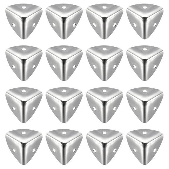 Unique Bargains Metal Box Corner Protectors edges Guard Protector 25 x 25 x 25mm Silver Tone 16pcs