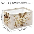thumbnail image 3 of Golden Easter Egg Foldable Storage Basket,Canvas Fabric Foldable Storage Bins with Handles Open Home Storage Bins Boxes for Toy Book Shelf Closet Baskets, 3 of 9