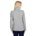 thumbnail image 2 of UltraClub Ladies' Coastal Pique Fleece Quarter-Zip 2XL SILVER HEATHER, 2 of 3