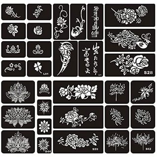 Henna Stencils Tattoo Stencil Temporary Tattoo Sticker Henna Tattoo Stencil  Mehndi Stencil Henna Beginner Stencil Henna Design -  Norway