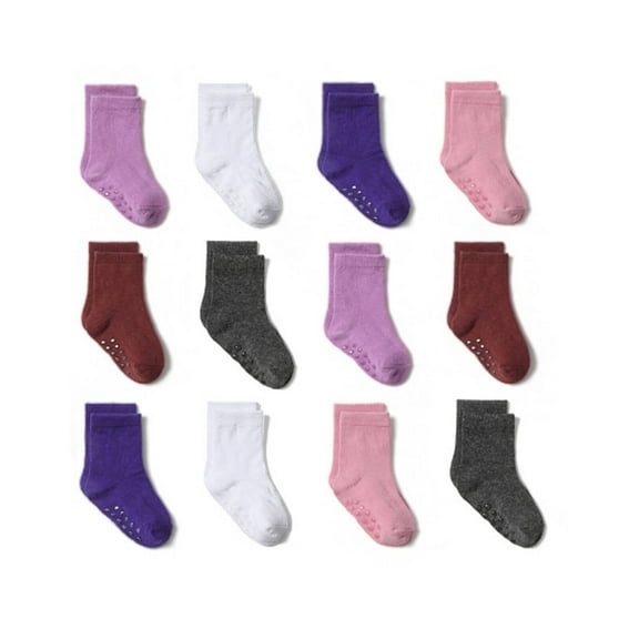 AUQ 12Pcs Kids Socks,Durable Design Girls Socks,Soft and Comfortable Cute Socks