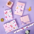 thumbnail image 4 of Butterfly Wrapping Paper Roll- 1 Roll 17” x 33 ft Butterfly Fairy Gift Wrapping Paper Pink Baby Shower Wrapping Paper for Girl Kids Birthday Party Wrap Supply Polka Dot Design Reversible, 4 of 14