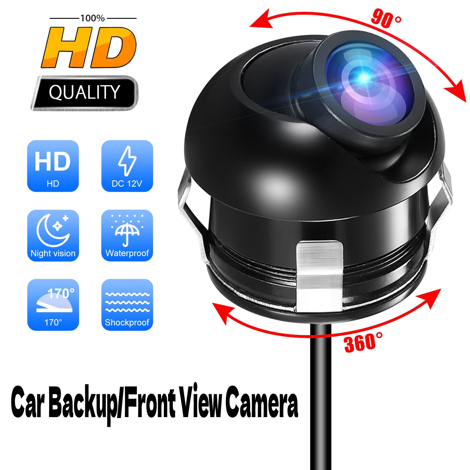 Wireless Backup Camera with 4.3 TFT Screen HD Rear View Camera Kit,IP 68 Waterproof,IR Night Vision,Front/Mirror View,Guild Lines One/Off for Cars,Trucks,Sedan,Minivans Driving/Backup Use 