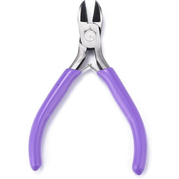 1Pc Side Cutting Pliers Carbon Steel Jewelry Pliers 4.1 Inch Jewelry Making Tools Lilac Side Cutter Wire Looping Plier for Jewelry Making Supplies