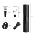 thumbnail image 4 of Abridor de botellas eléctrico con cable de carga USB, cortador de papel de aluminio, tapón para botella de vino y pico vertedor, para el hogar, restaurante, fiesta, regalo para la familia, 4 of 5